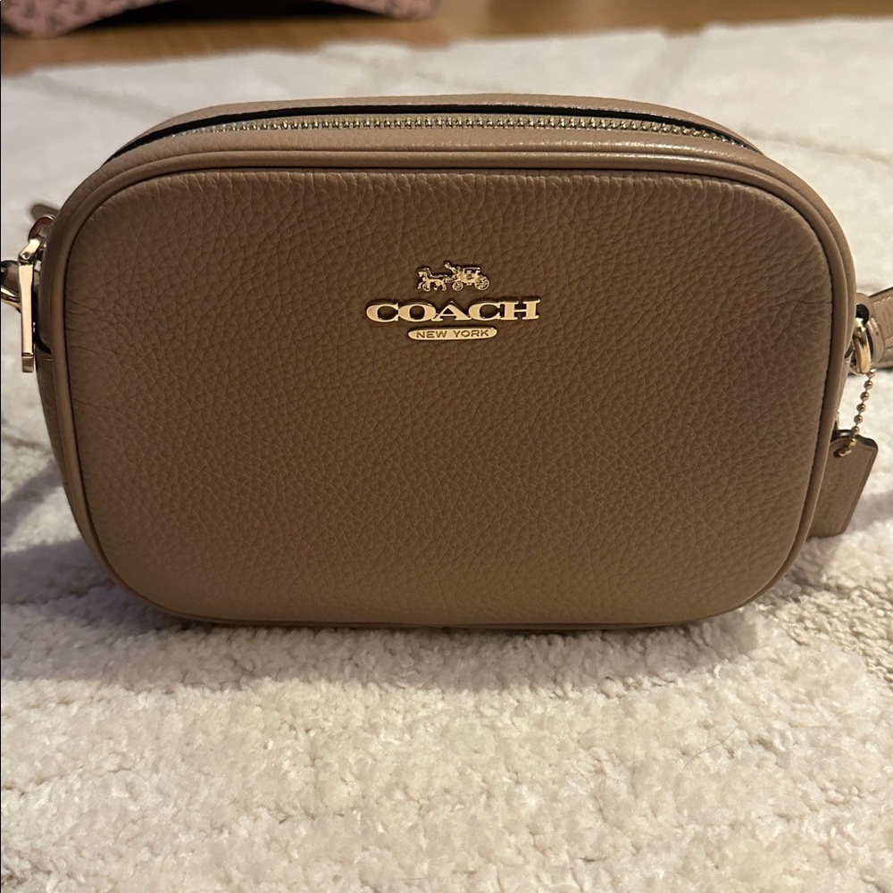 Coach Beige Leather Crossbody Bag